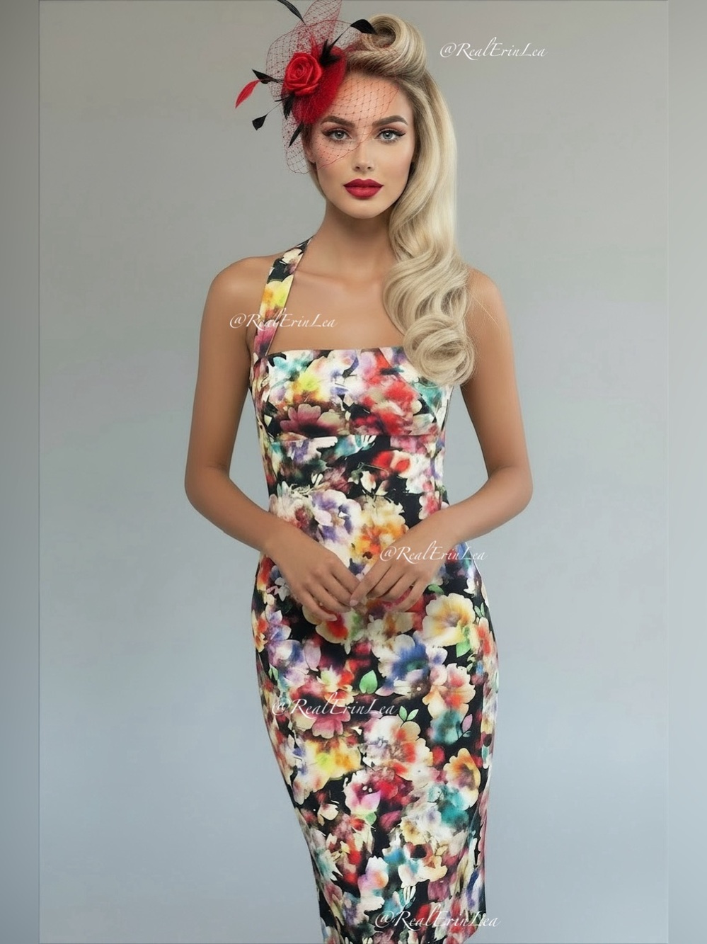 Authentic Black Halo Bryson Black Floral Cross Back Pencil Sheath Dress Size 2🌺